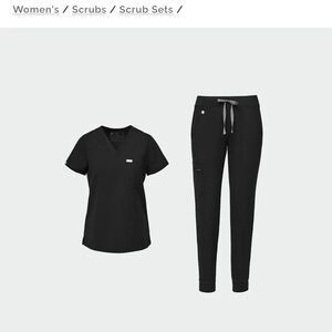 Figs Black Scrub Set for Women